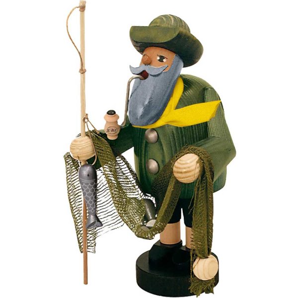 KWO Erzgebirge Räuchermann Fischer Höhe 22 cm