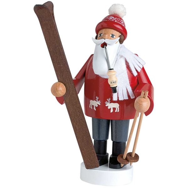 KWO Erzgebirge Räuchermann Skifahrer Höhe 19 cm