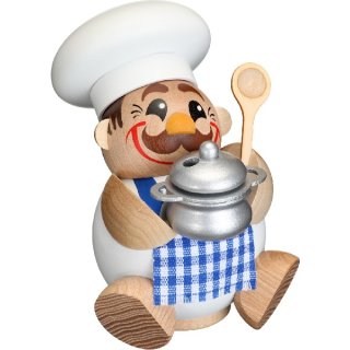 Seiffener Volkskunst Kugelräucherfigur Koch Größe 12 cm