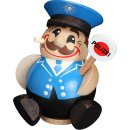 Seiffener Volkskunst Kugelräucherfigur Polizist Größe 12 cm