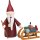 Seiffener Volkskunst Räucherfigur Weihnachtswichtel mit Schlitten 16 cm