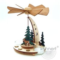 Kuhnert Erzgebirge Teelichtpyramide mit Waldtieren natur...