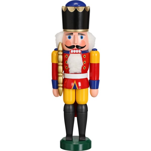 Seiffener Volkskunst Nussknacker König rot Größe 29 cm