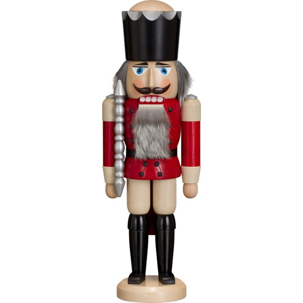 Seiffener Volkskunst Nussknacker König rot Größe 39 cm