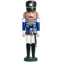 Seiffener Volkskunst Nussknacker Husar blau...