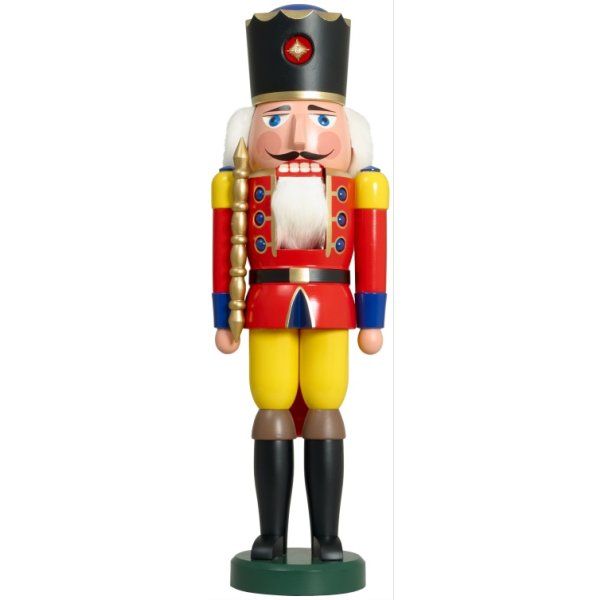 Seiffener Volkskunst Nussknacker König rot Größe 50 cm