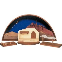 ULMIK Erzgebirge Krippenhaus klein für 7 cm Figuren