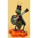 Hubrig-Volkskunst Käfer Grille mit Banjo Höhe 7,5 cm