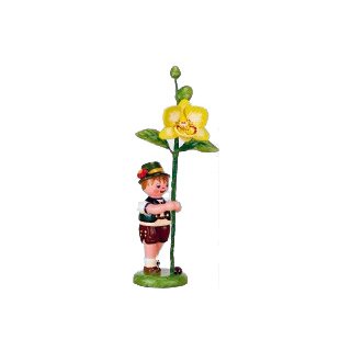 Hubrig-Volkskunst Blumenjunge mit Orchidee* Höhe 11cm
