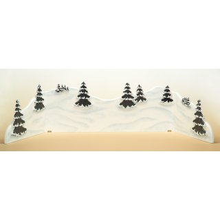 Hubrig-Volkskunst Winterkinder Winterlandschaft Diorama 115cm x 24cm