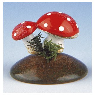 Hubrig-Volkskunst Miniaturen Glückspilze Höhe 3 cm