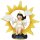 Hubrig-Volkskunst Engel - Sonne mit Tauben Höhe 9cm