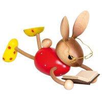 Kuhnert Erzgebirge Hasenmädchen liegend mit Buch und...