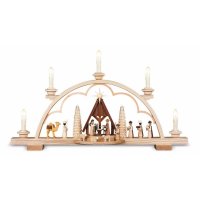 Müller Schwibbogen Christi Geburt mit Krippe natur...