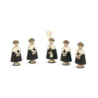 Müller Erzgebirge Kurrende 5 Figuren klein natur 4,5 cm