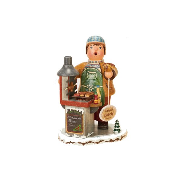 Hubrig-Volkskunst Räuchermann Winterkinder Grillmeister Höhe 20 cm