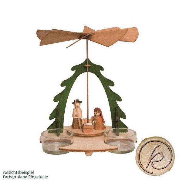 Kuhnert Erzgebirge Bastelset Pyramide mit Krippefiguren Höhe ca. 18cm