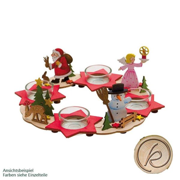 Kuhnert Erzgebirge Bastelset Adventskranz Durchmesser ca. 23 cm