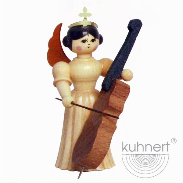 Kuhnert Konzertengel Engel Langrockengel mit Bass natur 5,5 cm