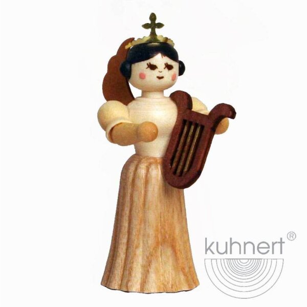 Kuhnert Konzertengel Engel Langrockengel mit Lyra natur 5,5 cm