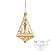 Kuhnert Erzgebirge Baumschmuck Pyramide ca. 7cm aus...