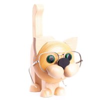 Kuhnert Brillenhalter Katze aus Massivholz
