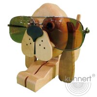 Kuhnert Brillenhalter Hund aus Massivholz