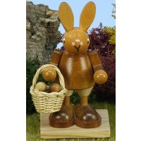 Ulbricht Osterhase Mann Mit Eierkorb – 23 Cm, Traditionelle Weihnachts- & Osterdekoration