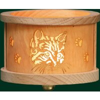Glässer Erzgebirge Teelichtlaterne Ring mit Katzen...