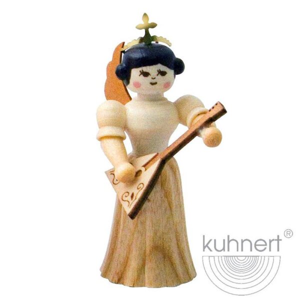 Kuhnert Konzertengel Engel Langrockengel mit Balalaika natur 5,5 cm