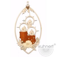 Kuhnert Erzgebirge Fensterbild Kerzen Edelholzfurnier...