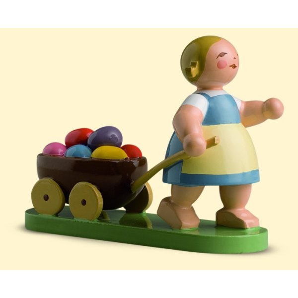 Wendt und Kühn Ostermädchen mit Wagen Größe 5 cm