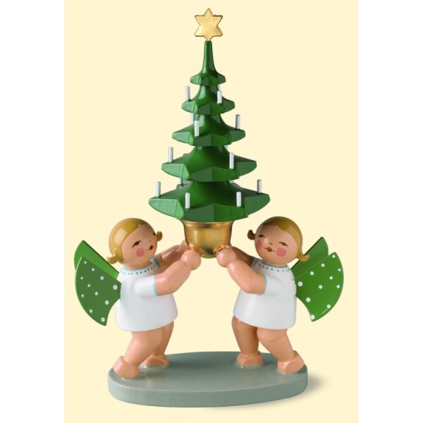 Wendt und Kühn Engelgruppe mit Baum Größe 13 cm