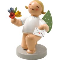 Wendt und Kühn Engel mit Brief und Blumen kniend 6 cm