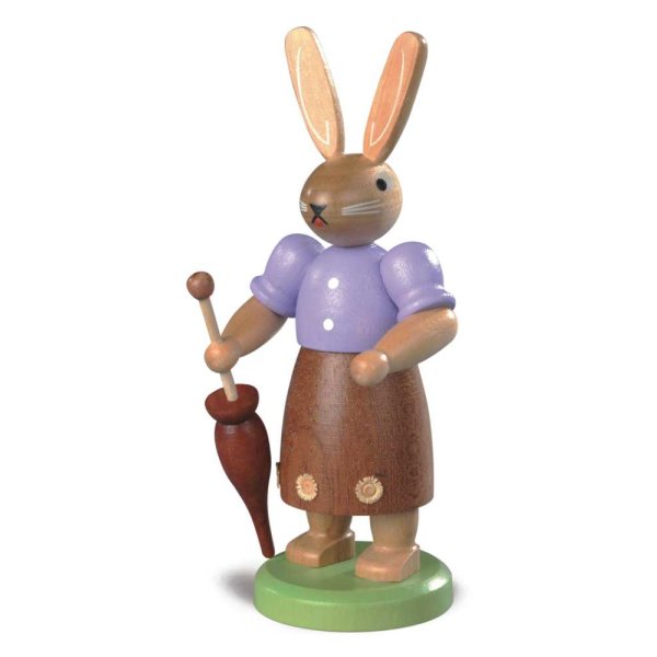 Müller Erzgebirge Hasenfrau farbig klein Höhe 11 cm