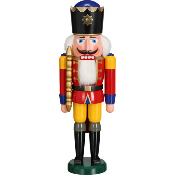 Seiffener Volkskunst Nussknacker König rot Größe 39 cm