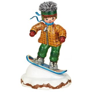 Hubrig-Volkskunst Winterkinder Snowboardfahrer 8 cm