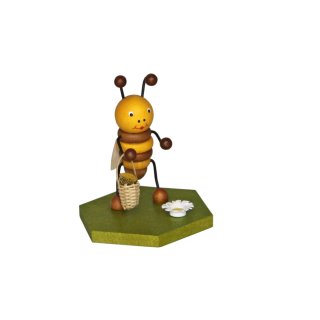 Zenker Erzgebirge Sammelfigur Biene mit Blumenkorb Höhe 8 cm