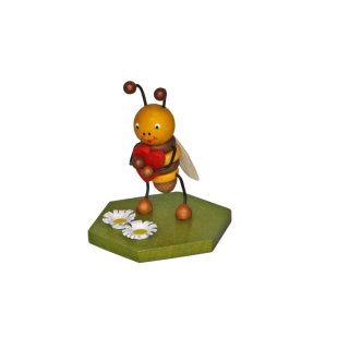Zenker Erzgebirge Sammelfigur Biene mit Herz Höhe 8 cm