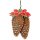 Hubrig-Volkskunst Baumbehang Tannenzapfen mit Schleife Höhe 10 cm