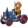 Hubrig-Volkskunst Baumbehang Traktor mit Teddy 8 cm