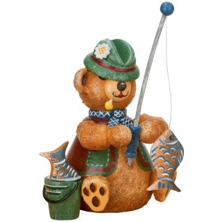 Hubrig-Volkskunst Hubiduu Teddy mit Herz Angler 7 cm