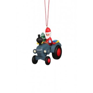 Christian Ulbricht Baumbehang Traktor mit Weihnachtsmann 5,7 / 5,6 cm