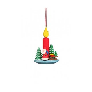 Christian Ulbricht Baumbehang Kerze mit Weihnachtsmann 5,4 / 7,4 cm, Auslaufartikel
