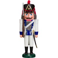 Seiffener Volkskunst Nussknacker Grenadier blau...