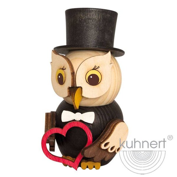 Kuhnert Mini Eule Bräutigam natur Höhe 7 cm