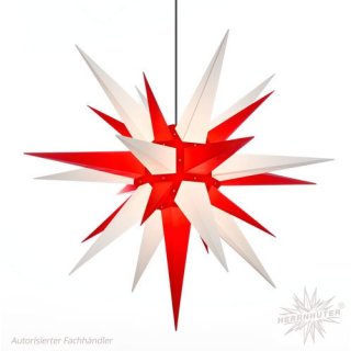 Herrnhuter Sterne Kunststoff 130 cm weiß/rot