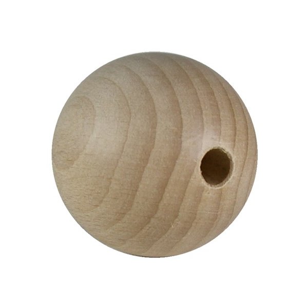 Holzkugel in Buche gebohrt Durchmesser 40 mm