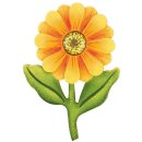 Hubrig-Volkskunst Magnetpin Blume Dahlie 7 cm
