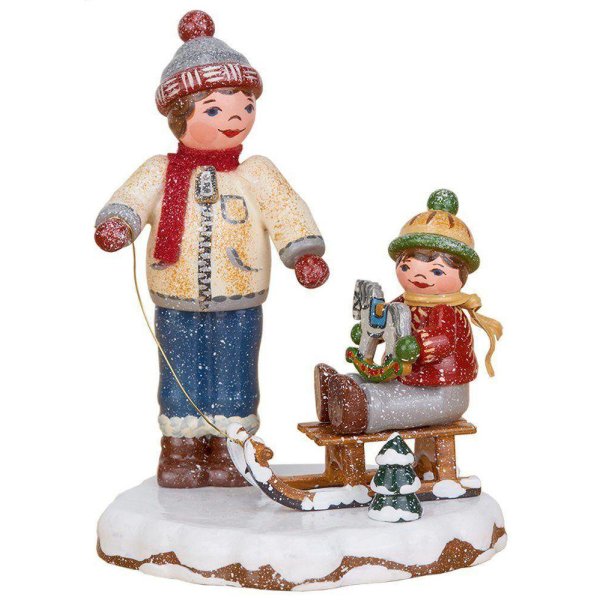Hubrig-Volkskunst Winterkinder Beste Freunde Höhe 8 cm